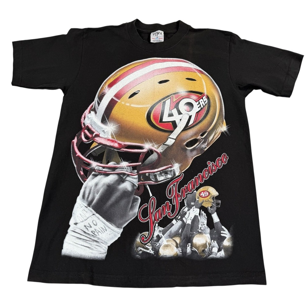 Shaka Wear San Francisco 49ers T Shirt Mens M Niners Nation Heavyweight Black